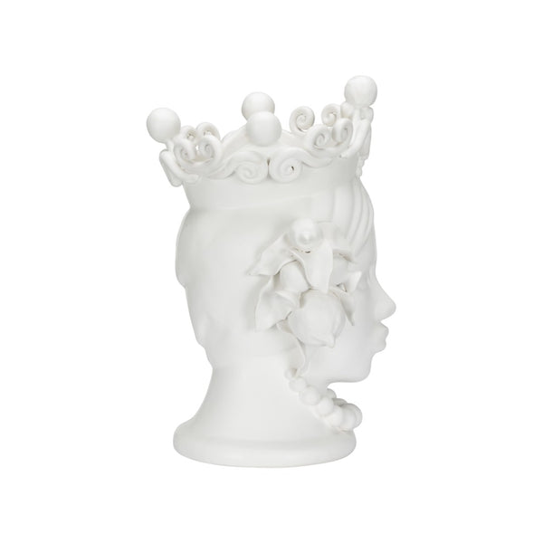 Chelsea House Elisabetta Matte White Ceramic Female Head Sculpture — Italian-Crafted, Timeless Mantel & Vignette Focalpiece 370019