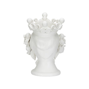 Chelsea House Elisabetta Matte White Ceramic Female Head Sculpture — Italian-Crafted, Timeless Mantel & Vignette Focalpiece 370019