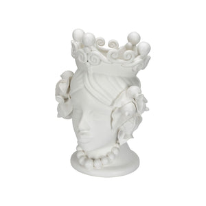 Chelsea House Elisabetta Matte White Ceramic Female Head Sculpture — Italian-Crafted, Timeless Mantel & Vignette Focalpiece 370019