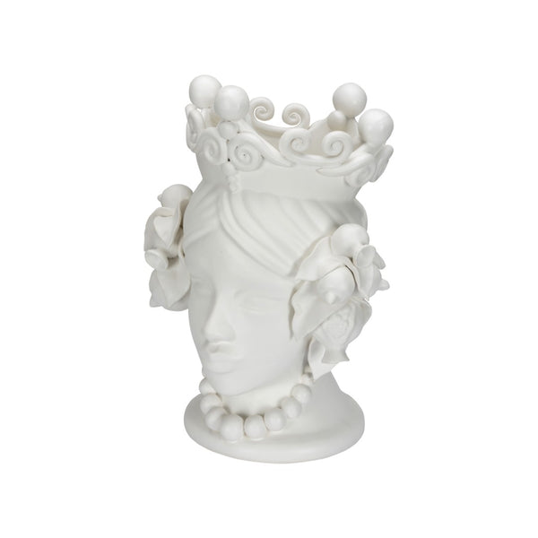 Chelsea House Elisabetta Matte White Ceramic Female Head Sculpture — Italian-Crafted, Timeless Mantel & Vignette Focalpiece 370019