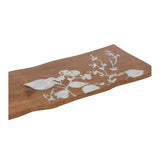 Mother of Pearl Eucalyptus Bath Board Brown, White/Cream 370023 Chelsea House