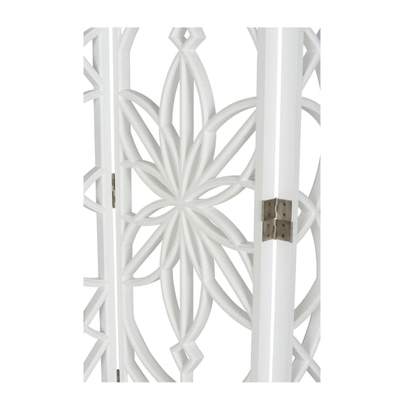 Chelsea House Tree Of Life Screen - Exquisite Walnut Design, Elegant 72.5" Tall Room Divider For Stylish Spaces White,Cream  370024