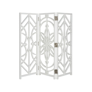 Chelsea House Tree Of Life Screen - Exquisite Walnut Design, Elegant 72.5" Tall Room Divider For Stylish Spaces White,Cream  370024