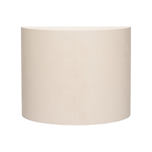 Chelsea House Daily Demilune Creamy Faux Shagreen Demilune Console By Elizabeth Wicker — Elegant Half-Moon Entryway Table 370033