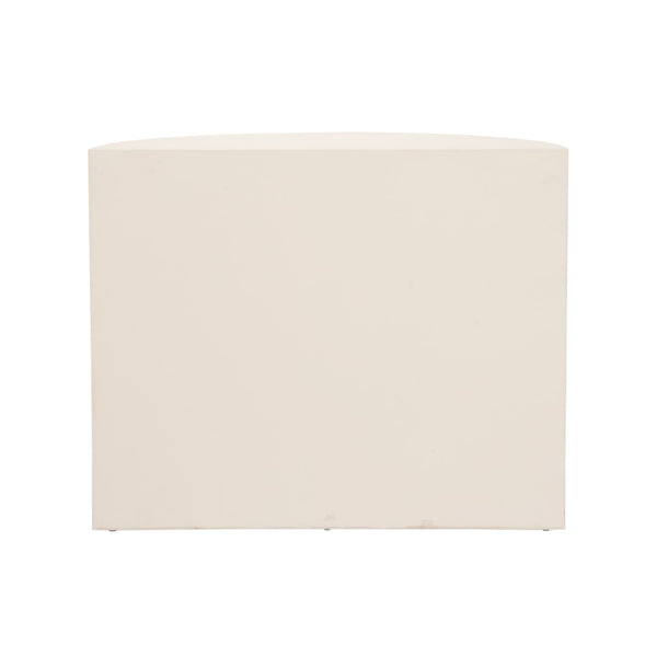 Chelsea House Daily Demilune Creamy Faux Shagreen Demilune Console By Elizabeth Wicker — Elegant Half-Moon Entryway Table 370033