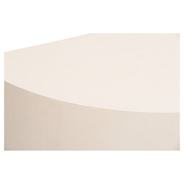 Chelsea House Daily Demilune Creamy Faux Shagreen Demilune Console By Elizabeth Wicker — Elegant Half-Moon Entryway Table 370033