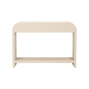 Chelsea House Hythe Cream Faux Shagreen Console Table By Elizabeth Wicker — 48" Elegant Entryway, Living & Dining Centerpiece 370034
