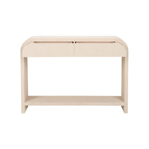 Chelsea House Hythe Cream Faux Shagreen Console Table By Elizabeth Wicker — 48" Elegant Entryway, Living & Dining Centerpiece 370034