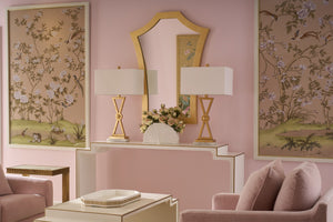 Chelsea House Serafina Art Deco Mirror By Elizabeth Wicker — Brushed Gold Leaf Angled Frame, Luxe Focal Piece 370035