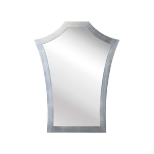 Chelsea House Serafina Art Deco Mirror With Brushed Silver Leaf Frame — 44"X34" Sculptural Wall Accent, Handcrafted 370036