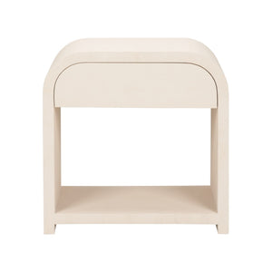 Chelsea House Vail Cream Faux Shagreen Side Table By Elizabeth Wicker — 26.5"H Compact Accent Table For Modern DéCor 370038
