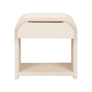 Chelsea House Vail Cream Faux Shagreen Side Table By Elizabeth Wicker — 26.5"H Compact Accent Table For Modern DéCor 370038