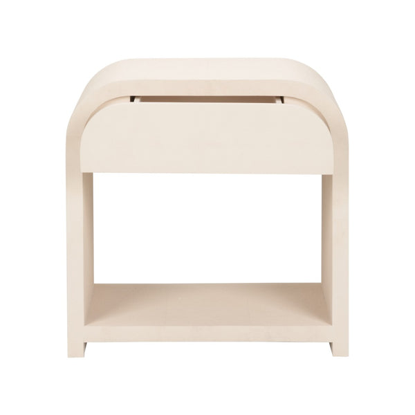 Chelsea House Vail Cream Faux Shagreen Side Table By Elizabeth Wicker — 26.5"H Compact Accent Table For Modern DéCor 370038