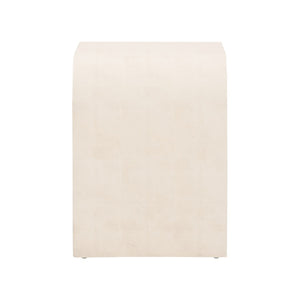 Chelsea House Vail Cream Faux Shagreen Side Table By Elizabeth Wicker — 26.5"H Compact Accent Table For Modern DéCor 370038
