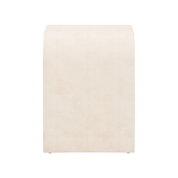 Chelsea House Vail Cream Faux Shagreen Side Table By Elizabeth Wicker — 26.5"H Compact Accent Table For Modern DéCor 370038