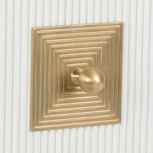 Chelsea House King Tower Glossy White Reeded Storage Cabinet With Aged Brass Hardware — 88" Tall Multifunctional Elegance 370043