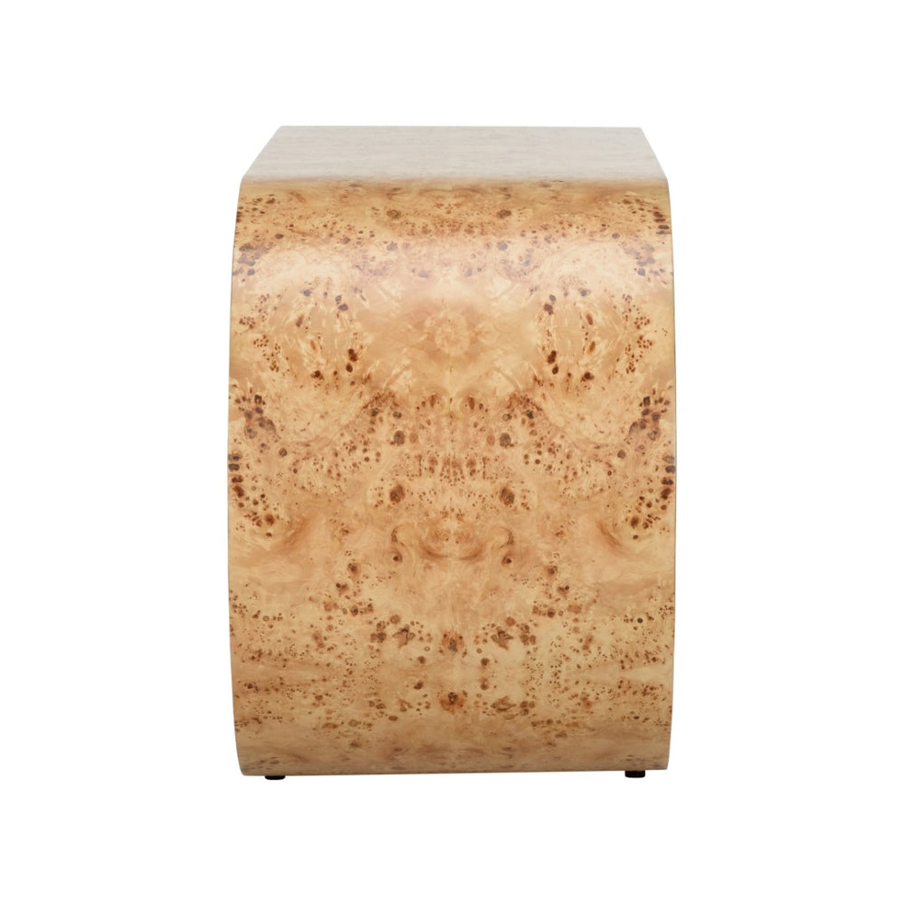 Chelsea House Bridges Sculptural Burlwood Console Table By Bill Cain — Rounded Sides, Warm Veneer, Entryway Focal Point 370045