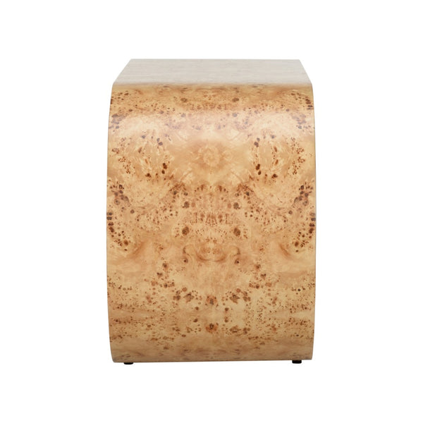 Chelsea House Bridges Sculptural Burlwood Console Table By Bill Cain — Rounded Sides, Warm Veneer, Entryway Focal Point 370045