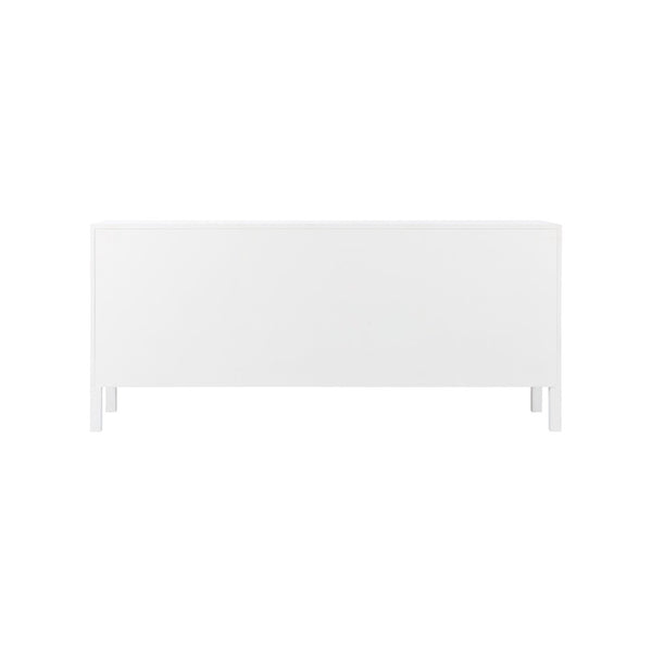 Chelsea House Burgess Coastal 9-Drawer Chest By Bill Cain — White Painted Body, Grasscloth Fronts & Bamboo Handles 370046