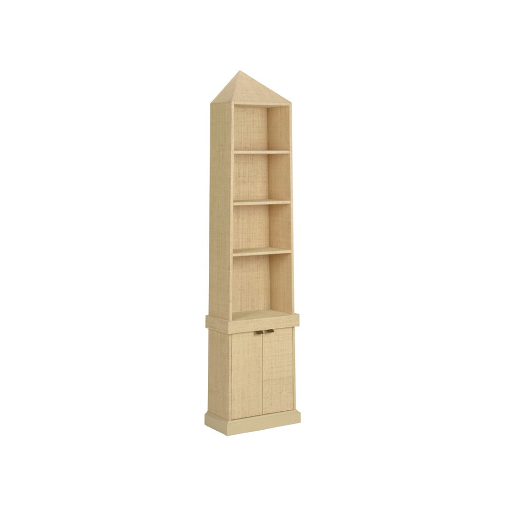 Chelsea House Chelsea Slim Bookcase By Bill Cain — 84" Tall Minimalist Etagere, Open Shelves, Durable Warm Woodgrain Finish 370049