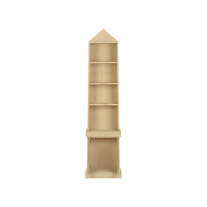 Chelsea House Chelsea Slim Bookcase By Bill Cain — 84" Tall Minimalist Etagere, Open Shelves, Durable Warm Woodgrain Finish 370049