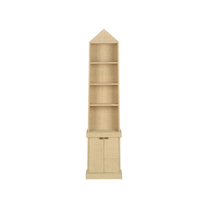 Chelsea House Chelsea Slim Bookcase By Bill Cain — 84" Tall Minimalist Etagere, Open Shelves, Durable Warm Woodgrain Finish 370049