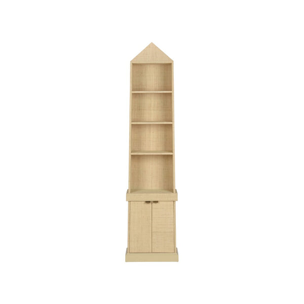 Chelsea House Chelsea Slim Bookcase By Bill Cain — 84" Tall Minimalist Etagere, Open Shelves, Durable Warm Woodgrain Finish 370049