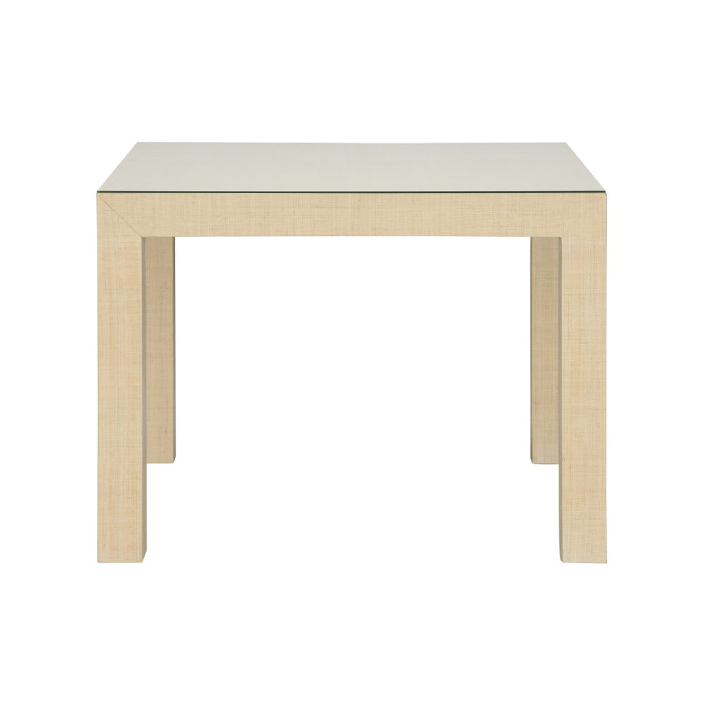 Chelsea House Sanibel Raffia Game Table Natural Finish — Parsons-Style 40" Square Accent Table, Handcrafted Texture, Durable Everyday Use 370064