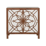 Flower of Life Cabinet Brown, White/Cream 370070 Chelsea House