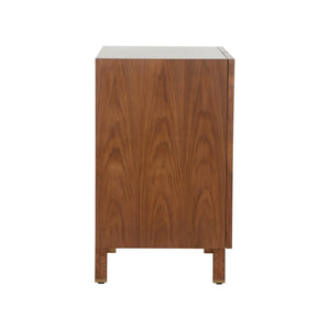 Chelsea House Flower Flower Of Life Cabinet By Lisa Kahn — Mahogany Lattice & Raffia Backing, Warm Walnut Finish, Generous Storage (38"W) 370070