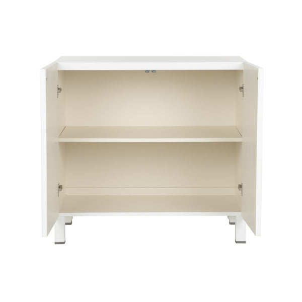 Chelsea House Flower Of Life Cabinet By Lisa Kahn — White Wood Lattice Over Raffia Backing, Coastal Storage Statement 370071