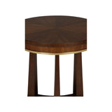 Wesley Side Table Brown, Gold 370073 Chelsea House