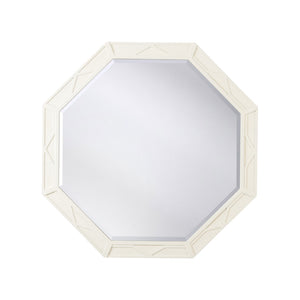 Dahlia Hexagon Mirror White/Cream 370076 Chelsea House