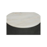 Barrell Table Black, White/Cream 370084 Chelsea House