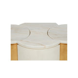 Chain Table Set White/Cream, Gold 370085 Chelsea House