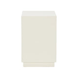 Ella Side Table White/Cream, Silver 370091 Chelsea House