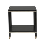 Jeza Side Table Black, Silver 370093 Chelsea House