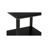 Jeza Side Table Black, Silver 370093 Chelsea House