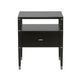 Landry Side Table Black, Silver 370094 Chelsea House