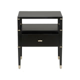 Landry Side Table Black, Silver 370094 Chelsea House