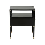 Landry Side Table Black, Silver 370094 Chelsea House