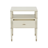 Landry Side Table White/Cream, Silver 370096 Chelsea House