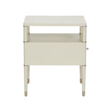 Landry Side Table White/Cream, Silver 370096 Chelsea House