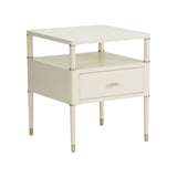 Landry Side Table White/Cream, Silver 370096 Chelsea House