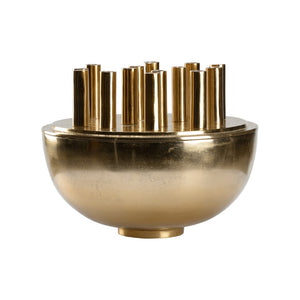 Fluted Brass Vase Gold 370102 Chelsea House