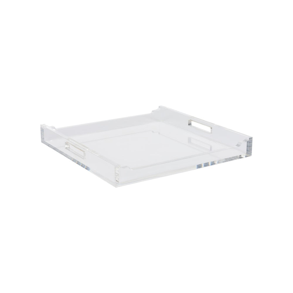Chelsea House Hanson Lucite Square Tray With Chippendale-Inspired Trim, Jamie Merida Design — Stylish Utility 370106