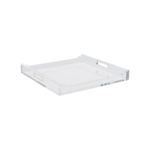 Chelsea House Hanson Lucite Square Tray With Chippendale-Inspired Trim, Jamie Merida Design — Stylish Utility 370106
