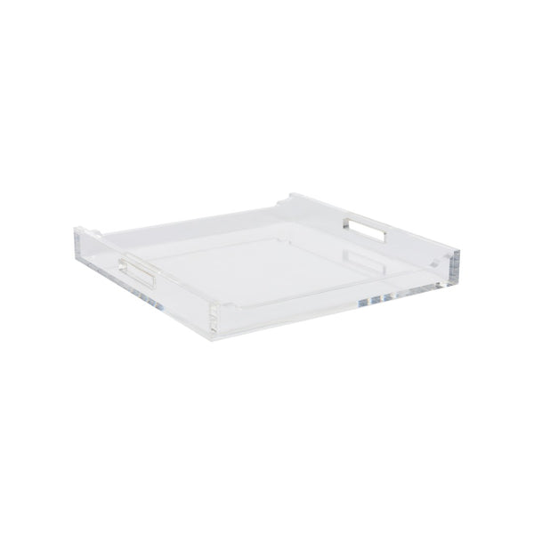 Chelsea House Hanson Lucite Square Tray With Chippendale-Inspired Trim, Jamie Merida Design — Stylish Utility 370106