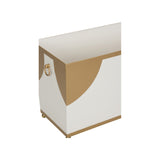 Plais Planter Wide White/Cream, Gold 370113 Chelsea House