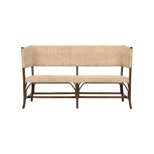 Chelsea House Wrightsburg Bench Brown — Handwoven Abaca Rope Basketweave Seating, Coastal Texture & Designer Craftsmanship 370116